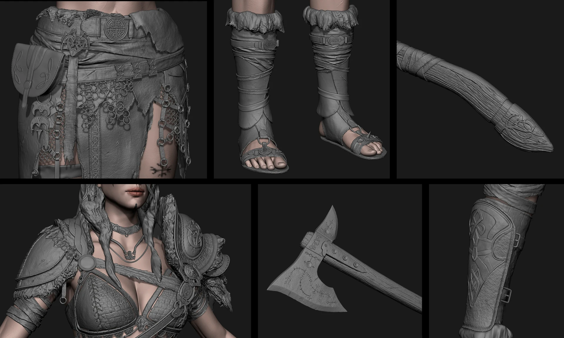 Sculpt — character reference artwork by Ivan Meng · Reference artwork