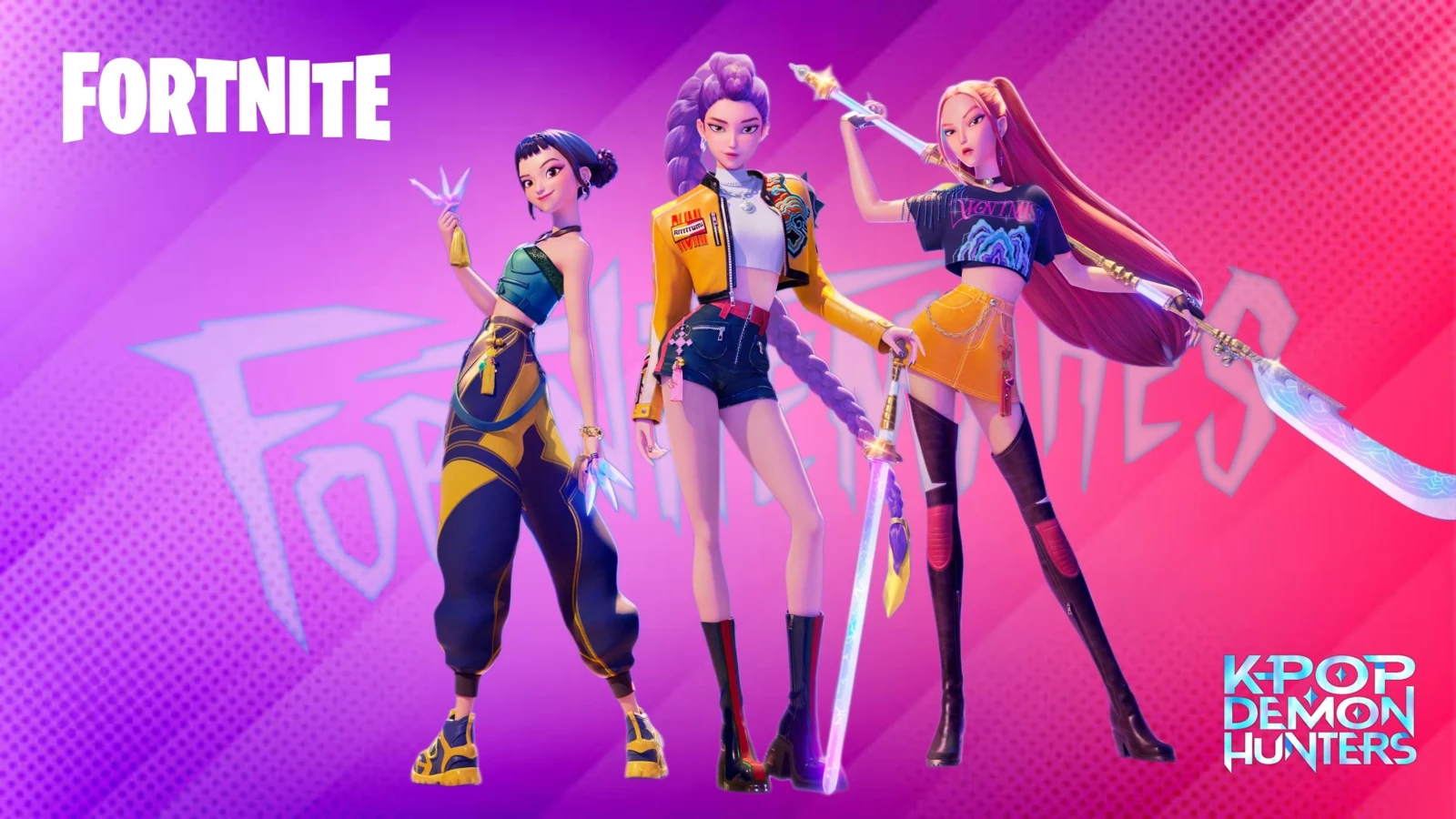 K-pop Demon Hunters characters in Fortnite